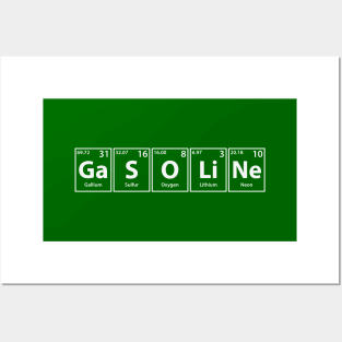 Gasoline (Ga-S-O-Li-Ne) Periodic Elements Spelling Posters and Art
